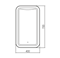 AZARIO Зеркало Турин 400х700 c подсветкой и диммером, сенсорный выключатель (LED-00002501) LED-00002501