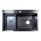 AZARIO Кухонная мойка NAOMI (750*460*220) нержавеющая сталь черный соты (сифон, сифон, корзина, доска) (AZB7546H) AZB7546H