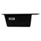 AZARIO Кухонная мойка Milas 480х420х197 кварцевая, прямоугольная, сифон в комплекте, цвет Черный (CS00097657) CS00097668