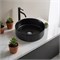 AZARIO Раковина 355х355х120 накладная, круглая, чёрная матовая (AZ-3134-MB) AZ-3134-MB