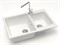 AZARIO Кухонная мойка Grand 765х500х190 двойная, искусственный мрамор, цвет Белый (CS00079900) CS00079900