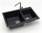 AZARIO Кухонная мойка Grand 765х500х190 двойная, искусственный мрамор, цвет Черный (CS00079903) CS00079903