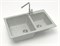 AZARIO Кухонная мойка Grand 765х500х190 двойная, искусственный мрамор, цвет Светло серый (CS00079906) CS00079906