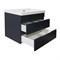 AZARIO Комплект Тумба Эстима 60/2 595х447х555 подвесная, с раковиной Астория 60, графит (CS00094587) CS00094587