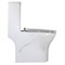 AZARIO Унитаз-моноблок  Terni 350х670х760 напольный, безободковый, горизонтальный слив, сиденье дюропласт микролифт, цвет - белый мрамор (AZ-8618M) AZ-8618M