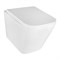 AZARIO Унитаз подвесной  Teramo 490х355х365 безободковый, квадратный, с системой антивсплеск (Торнадо) в комплекте с сидением микролифт (AZ-0052-UQ) AZ-0052-UQ1