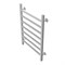 AZARIO Полотенцесушитель водяной ANCONA 500/800 квадрат, 7 секций, нижнее/диагональное подключение, 1/2", белый (AZ83914W) AZ83914W