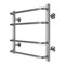 AZARIO Полотенцесушитель водяной FERRARA 500/500 4 секций, нижнее/диагональное подключение, 1/2", хром (AZ09155) AZ09155