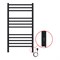 AZARIO Полотенцесушитель электрический ANCONA 500/1000 квадрат, 12 секций, диммер справа, черный (AZ71850B) AZ71850B