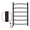 AZARIO Полотенцесушитель электрический VERONA 500/800 6 секций, диммер слева, черный (AZ04758B) AZ04758B