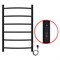 AZARIO Полотенцесушитель электрический VERONA 500/800 6 секций, диммер справа, черный (AZ04858B) AZ04858B