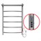 AZARIO Полотенцесушитель электрический VERONA 500/800 5 секций, с полкой, диммер справа, хром (AZ04858P) AZ04858P