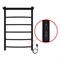 AZARIO Полотенцесушитель электрический VERONA 500/800 5 секций, с полкой, диммер справа, черный (AZ04858PB) AZ04858PB