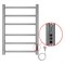 AZARIO Полотенцесушитель электрический PARMA 400/600 6 секций, диммер справа, хром (AZ10846) AZ10846