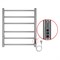 AZARIO Полотенцесушитель электрический PARMA 500/600 6 секций, диммер справа, хром (AZ10856) AZ10856