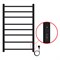 AZARIO Полотенцесушитель электрический PARMA 500/800 8 секций, диммер справа, черный (AZ10858B) AZ10858B