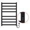 AZARIO Полотенцесушитель электрический PALERMO 500/800 квадрат, 8 секций, диммер справа, черный (AZ83858B) AZ83858B