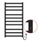 AZARIO Полотенцесушитель электрический PALERMO 500/1000 квадрат, 10 секций, диммер справа, черный (AZ83850B) AZ83850B