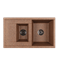 AQUATON Кухонная мойка Делия 87, две чаши, цвет терракотовый (1A716232DE270) 1A716232DE270 - фото 348683