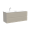 SANCOS Тумба подвесная Snob R левая 1195х445х500, c двумя ящиками оснащенными доводчиками скрытого монтажа с системой Soft close (плавного закрывания) , Beige Soft, арт.SNR120LCE SNR120LCE