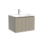 SANCOS Тумба подвесная с рельефным фасадом Code 590х453х400, c одним ящиком оснащенным доводчиками скрытого монтажа с системой Soft close (плавного закрывания), цвет серая платина , арт. CD60GP CD60GP - фото 349479