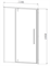 VINCEA Slim-N Душевая дверь распашная ширина 110 см, профиль - хром / стекло - прозрачное VDP-4SN110CL