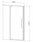 VINCEA Slim-N Душевая дверь распашная ширина 120 см, профиль - хром / стекло - прозрачное VDP-4SN120CL
