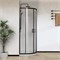 VINCEA City Душевой уголок четверть круга размер 90x90 см, двери раздвижные, профиль - черный / стекло - прозрачное VSQ-5CT900CLB