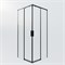 VINCEA Soft 2 Душевой уголок квадратный размер 80x80 см, двери раздвижные, профиль - черный / стекло - прозрачное VSS-3SO2800CLB