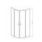 VINCEA Alpha Душевой уголок четверть круга размер 90x90 см, двери раздвижные, профиль - черный / стекло - прозрачное VSQ-3AL900CLB