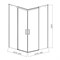 VINCEA Dice Душевой уголок квадратный размер 90x90 см, двери раздвижные, профиль - черный / стекло - прозрачное VSS-4D900CLB