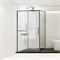 VINCEA Slim Soft Душевой уголок прямоугольный размер 130x80 см, двери раздвижные, профиль - вороненая сталь / стекло - прозрачное VSR-1SS8013CLGM - фото 354624