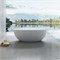 VINCEA Ванна Solid Surface VBT-6S01MW, 1700*750*550, белый мат., слив-перелив в комплекте VBT-6S01MW - фото 357042
