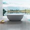 VINCEA Ванна Solid Surface VBT-6S01MG, 1700*750*550, серый/белый мат., слив-перелив VBT-6S01MG - фото 357045