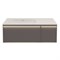 VINCEA База под раковину Elise 1000 подвесная, левая, 2 выкатных ящика soft close, серый матовый VMC-4EL100MG-L