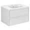 VINCEA База под раковину Vico 800 подвесная, 2 выкатных ящика soft close, G.White VMC-2V800GW