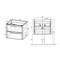 VINCEA База под раковину Paola 600 подвесная, 2 выкатных ящика soft close, R.Wood VMC-2P600RW