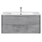 VINCEA База под раковину Paola 1000 подвесная, 2 выкатных ящика soft close, Beton VMC-2P100BT