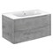 VINCEA База под раковину Paola 1000 подвесная, 2 выкатных ящика soft close, Beton VMC-2P100BT