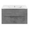 VINCEA База под керамическую раковину Mia 750 подвесная, 2 выкатных ящика soft close, Beton VMC-2MC750BT