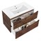 VINCEA База под керамическую раковину Mia 800 подвесная, 2 выкатных ящика soft close, R.Wood VMC-2MC800RW