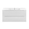 VINCEA База под керамическую раковину Mia 1000 подвесная, 2 выкатных ящика soft close, G.White VMC-2MC100GW