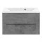 VINCEA База под раковину Mia 750 подвесная, 2 выкатных ящика soft close, Beton VMC-2MA750BT