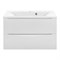 VINCEA База под раковину Mia 750 подвесная, 2 выкатных ящика soft close, G.White VMC-2MA750GW