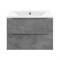 VINCEA База под раковину Mia 600 подвесная, 2 выкатных ящика soft close, Beton VMC-2MA600BT