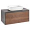 VINCEA База под накладную раковину Mesa 1000 подвесная, 1 выкатной/1 скрытый ящик soft close, T.Oak + Beton VMC-2MS100TB