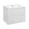 VINCEA База под керамическую раковину Mia 700 подвесная, 2 выкатных ящика soft close, G.White VMC-2MC700GW