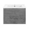 VINCEA База под керамическую раковину Mia Slim 700 подвесная, 2 выкатных ящика soft close, Beton VMC-2MC700S1BT