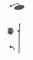 VINCEA Душевой комплект Villa VSFW-1VL3GM встраиваемый, 3 режима, вороненая сталь ???????VSFW-1VL3GM