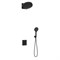VINCEA Душевой комплект Inspire VSFW-3I21MT3MB встраиваемый, термостатический, двухрежимный, черный VSFW-3I21MT3MB